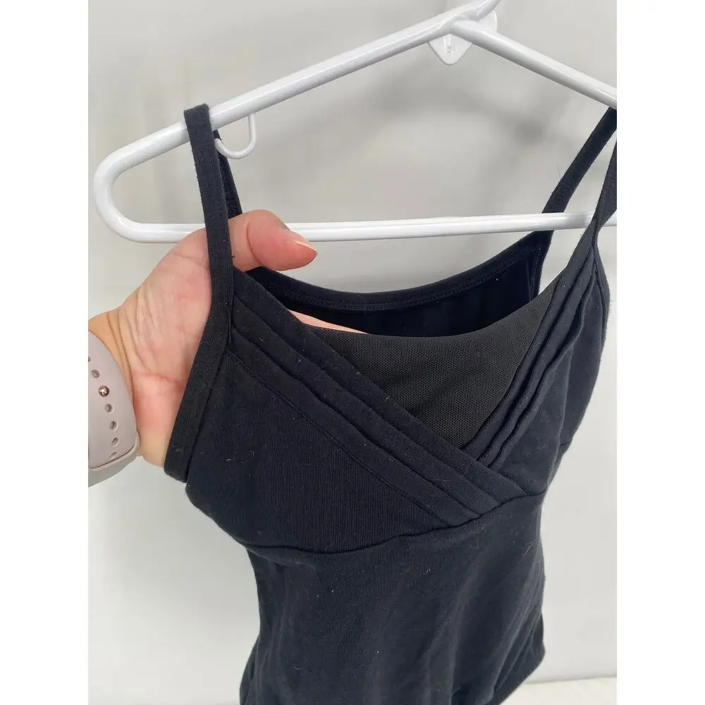 Cat & Jack Black One Piece Leotard Dance Cami Small 6/6x